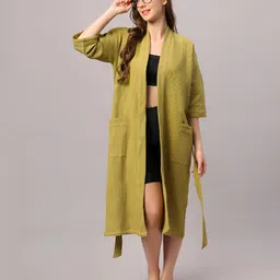 LacyLook Women Waffle Cotton Bathrobe Small-picture-38