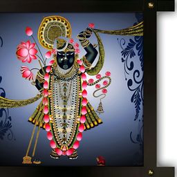 PnF Black & Blue Religious Wooden Painting Wall Art-picture-20