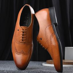 San Frissco Men Leather Formal Brogues-image-15