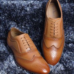 LOUIS STITCH Men Leather Formal Brogues-image-100