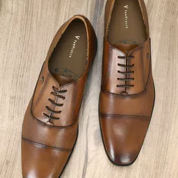 Van Heusen Men Brown Solid Leather Formal Brogues-image-31