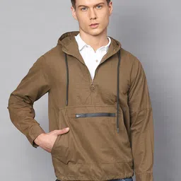 Campus Sutra Men Olive Green Windcheater Biker Jacket-image-74