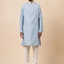 Tasva Men Blue Kurta with Churidar-picture-12