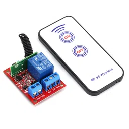 Generic 12V One Channel RF Wireless Relay Module with Remote Control image 1