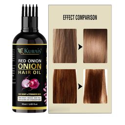 KURAIY Red Onion Hair Oil for Shiny & Strong Hair - 50 ml-11
