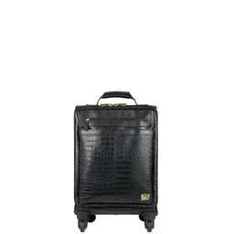 Hidesign Black Textured Leather Trolley-image-21