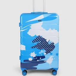 Teakwood Leathers Printed Hard-Sided Large-Sized Check-In Trolley Bag 96L-12