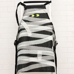 Ariana Black & Grey Printed Cotton Apron-8