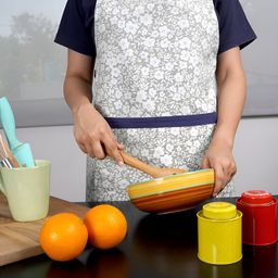 TARAN LIVING Sea Green Printed Cotton Apron-picture-26