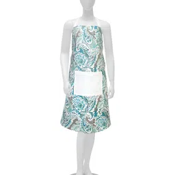 Texstylers Blue Printed Cotton Kitchen Apron-17