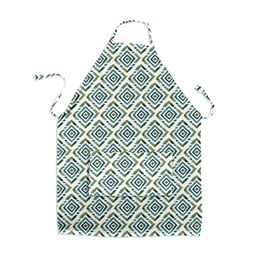 HOUZZCODE Green & White Printed Apron With Cap image 3