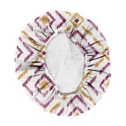 HOUZZCODE Orange Geometric Printed Apron With Cap image 4
