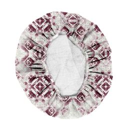 HOUZZCODE Purple & Cream Printed Apron With Cap image 5