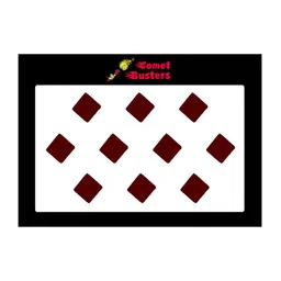 Comet Busters 10 Pcs Reusable Diamond-Shaped Designer Bindis - Maroon-49