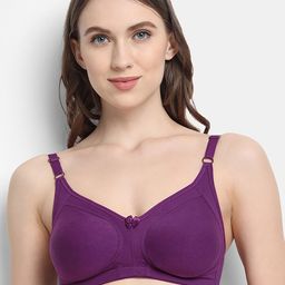 VStar Purple Solid Non Padded Medium Coverage Bra-image-5