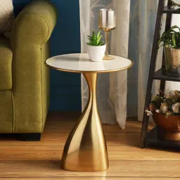 de maison decor Ernest Metal End Table in Gold Colour-picture-40