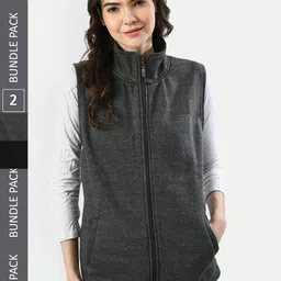 IndiWeaves Pack Of 2 Sleeveless Sweater Vest-image-10