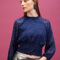 Tokyo Talkies Blouson Crop Top-image-59