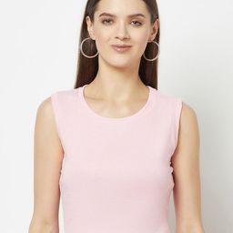 GLITO Ribbed Sleeveless Cotton Crop Top-image-31