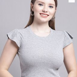 Jinfo Pack Of 2 Flutter Sleeves Crop Top-image-22