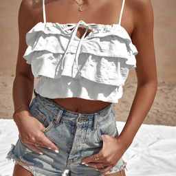 Stylecast X Slyck Layered Shoulder Straps Crop Top-picture-29