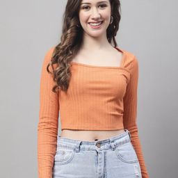 NoBarr Square Neck Cotton Crop Top-image-99