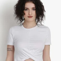 putsum Twisted Cotton Crop Top-image-71