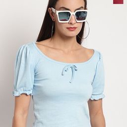 Miaz Lifestyle Pack Of 2 Boat Neck Cotton Crop Top-image-82