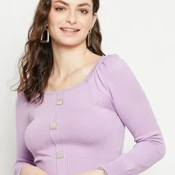 Madame Ribbed Fitted Scoop Neck Crop Top-picture-23