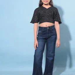 Crimsoune Club Girls Geometric Printed Crop Top-image-89