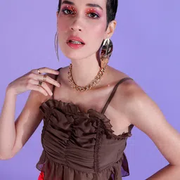 PRETTY LOVING THING Shoulder Straps Styled Back Crop Top-picture-15