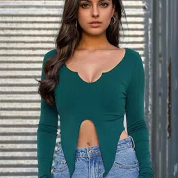 Stylecast X Slyck Keyhole Neck Cut Out Crop Top-picture-20