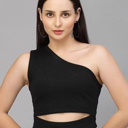 Strong And Brave Odour Free Cut-Out One Shoulder Cotton Fitted Top-image-13