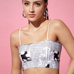 TANDUL Women Typography Printed Bralette Crop Top-image-6