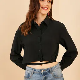 RARE Shirt Style Crop Top-picture-15