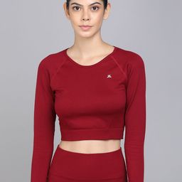 KOBO Seamless Moisture Wicking Long Sleeves Crop Sports Top-image-81