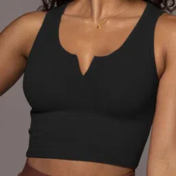 StyleCast x Revolte Cotton Solid Tank Crop Top-image-56