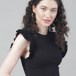 NoBarr Flutter Sleeve Crop Top image 4