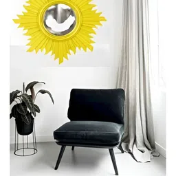 VAS collection home Yellow Round Shape Wall Decor Mirror-2