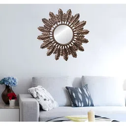 VAS collection home Sunflower Designed Wooden Frame Mirror-image-51