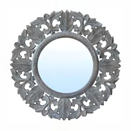 VAS collection home Textured Grey Round Mirror-11