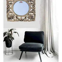 VAS collection home Black Textured Oval Mirror-27
