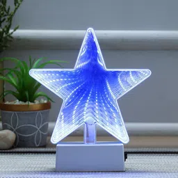 TAYHAA Blue Star-Shaped LED Lighting with Mirror-18