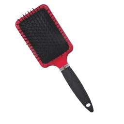 babila Red & Black Big Paddle Brush with Mirror-25
