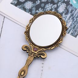 YELONA Metallic Toned Vintage Folding Makeup Hand Mirror-54
