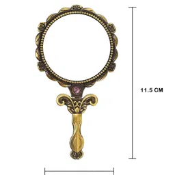 YELONA Metallic Toned Vintage Folding Makeup Hand Mirror image 5