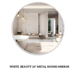 CasaGold White Round Wall Mirrors-53