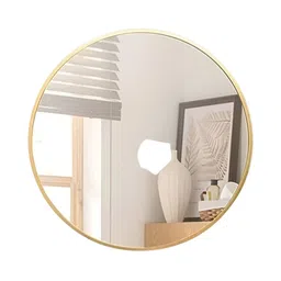 CasaGold Beige Round Shaped Wall Mirror-20