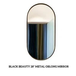 CasaGold Black Oblong Aluminum Frame Mirror-image-18