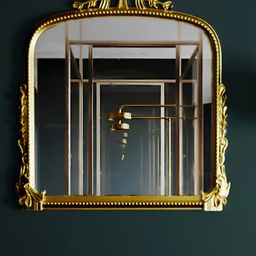 CasaGold Metallic Toned Vintage Primrose-patterned Metal Framed Wall Mirror image 5